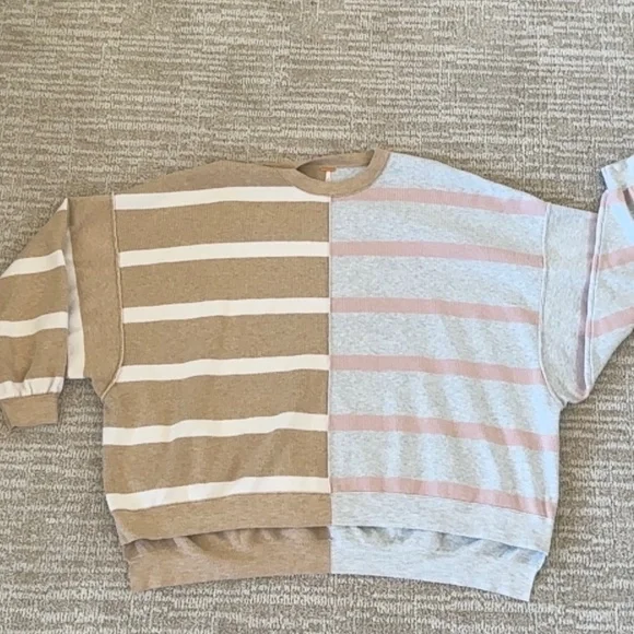 Free People Uptown Stripe Pullover - Picture 1 of 7